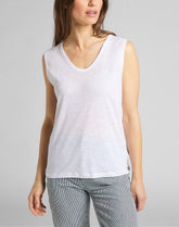 LEE SCOOP NECK TANK WHITE CANVAS L43CENRR 112109554